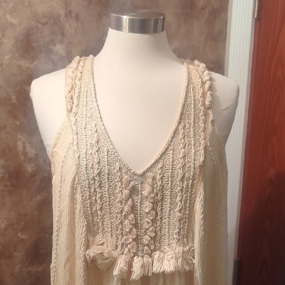 Mes Demoiselles Cream Asymmetrical Dress